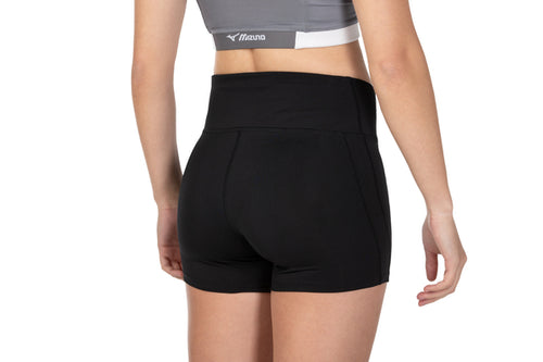 Women's Mizuno Elevated Volleyball Short - 9090 - BLACK