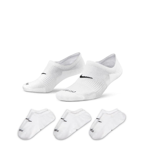 Women's Nike Everday Plus Cushioned 3-Pack Footie Socks - 903 WHT