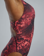 Women's TYR Durafast Lite Diploria Maxfit Swimsuit - 610 - RED