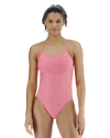 Women's TYR Durafast One Lapped Cutout Swimsuit - 670 - PINK