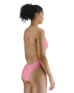 Women's TYR Durafast One Lapped Cutout Swimsuit - 670 - PINK