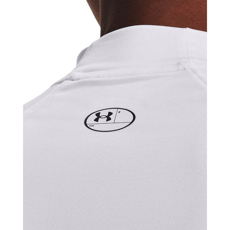 Women's Under Armour ColdGear Authentics Mock Neck - 100 - WHITE/BLACK