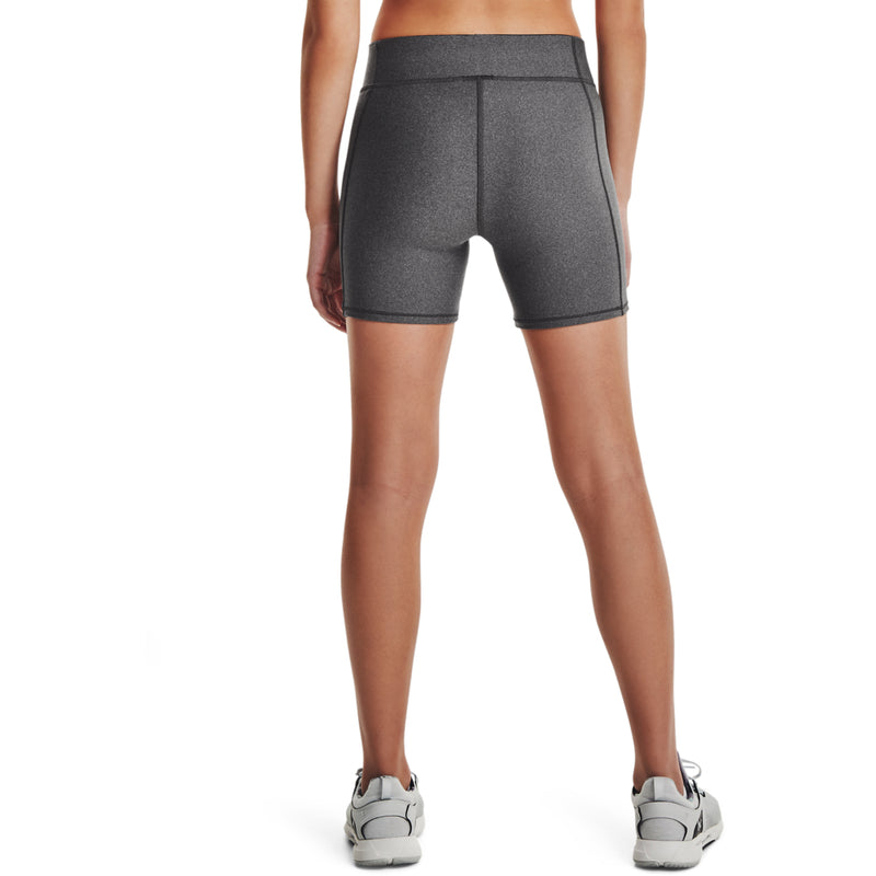 Women's Under Armour HeatGear Armour Mid-Rise Middy Short - 019 - CHARCOAL