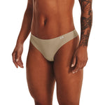 Women's Under Armour Pure Stretch Thong 3-Pack - 249BEIGE