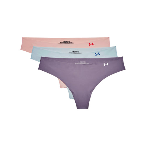 Women's Under Armour Pure Stretch Thong 3-Pack - 530 - CLUB PURPLE
