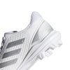 Youth Adidas PureHustle 2.0 Moulded Baseball Cleats - WHITE/SILVER