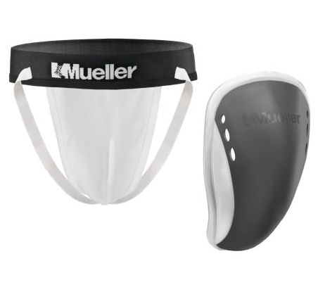 Youth Large Mueller Supporter with Flex Shield Protective Cup - WHITE